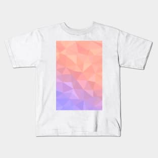 Peach Violet Abstract Geometric Vector Pattern Kids T-Shirt